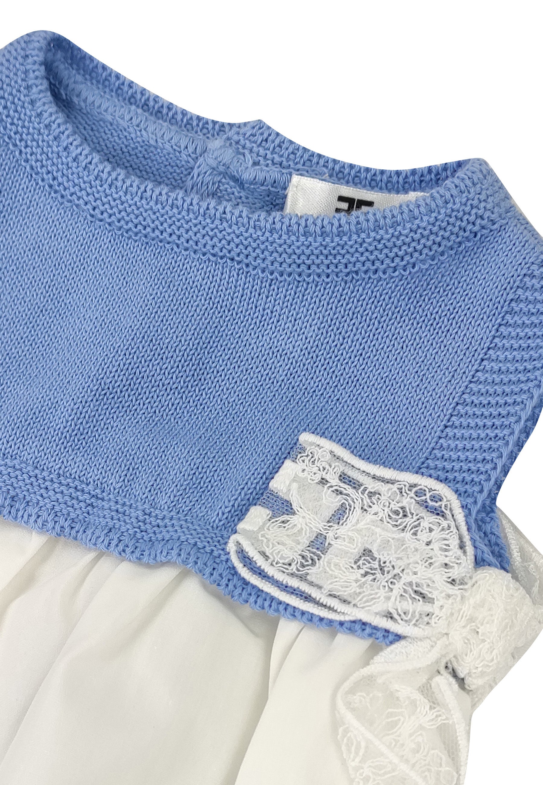 ViaMonte Shop | Elisabetta Franchi pagliaccetto bicolor neonata in popeline di cotone