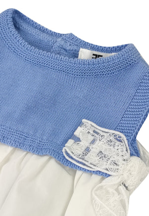 ViaMonte Shop | Elisabetta Franchi pagliaccetto bicolor neonata in popeline di cotone
