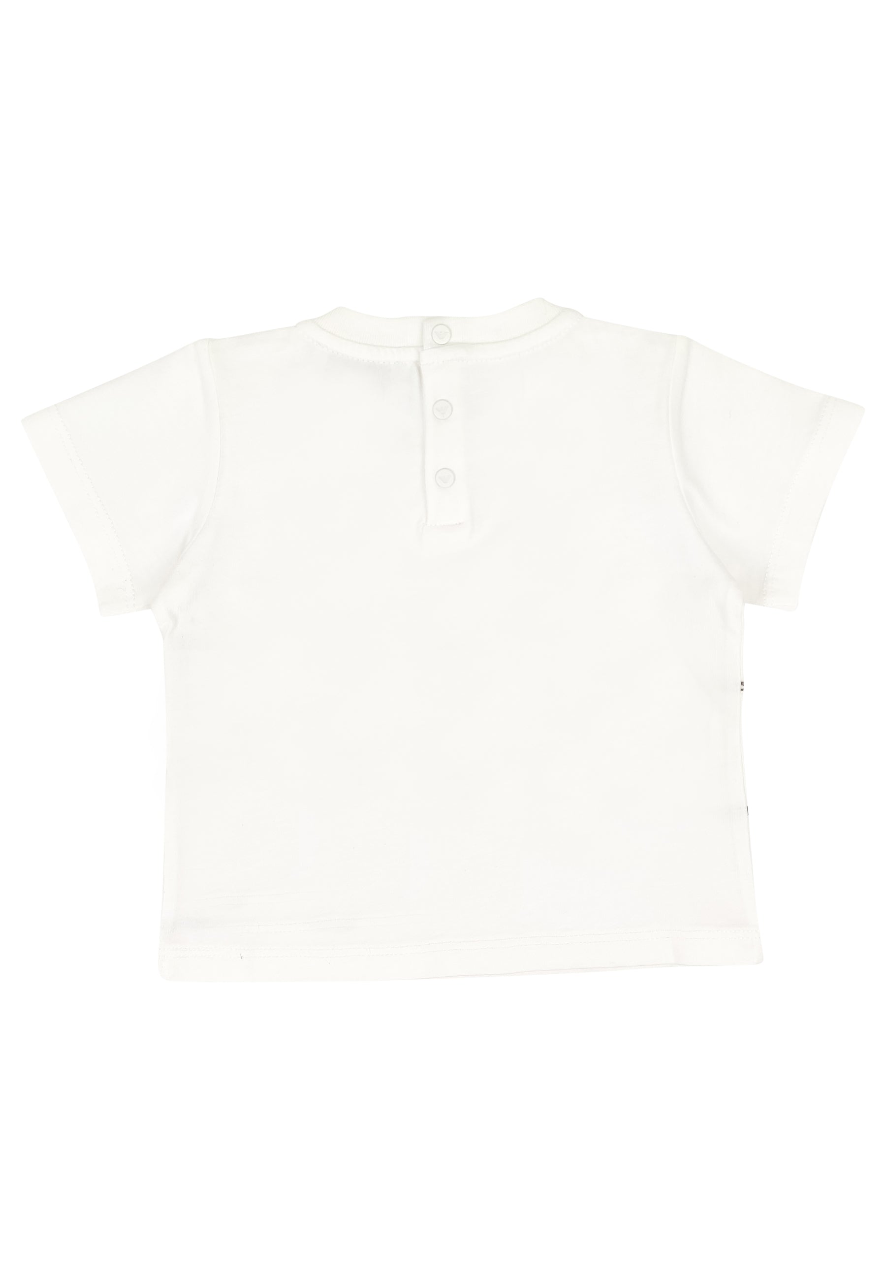 ViaMonte Shop | Emporio Armani t-shirt panna neonato in jersey di cotone