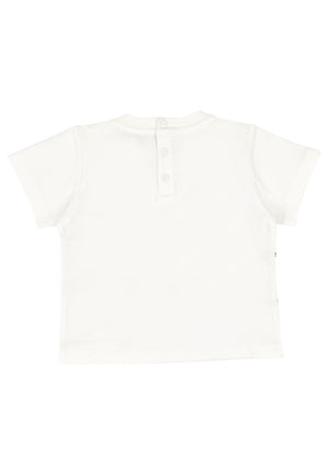 ViaMonte Shop | Emporio Armani t-shirt panna neonato in jersey di cotone