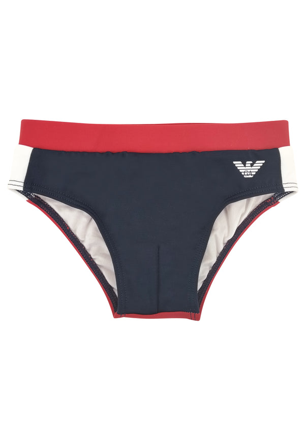 ViaMonte Shop | Emporio Armani costume slip color block neonato in lycra