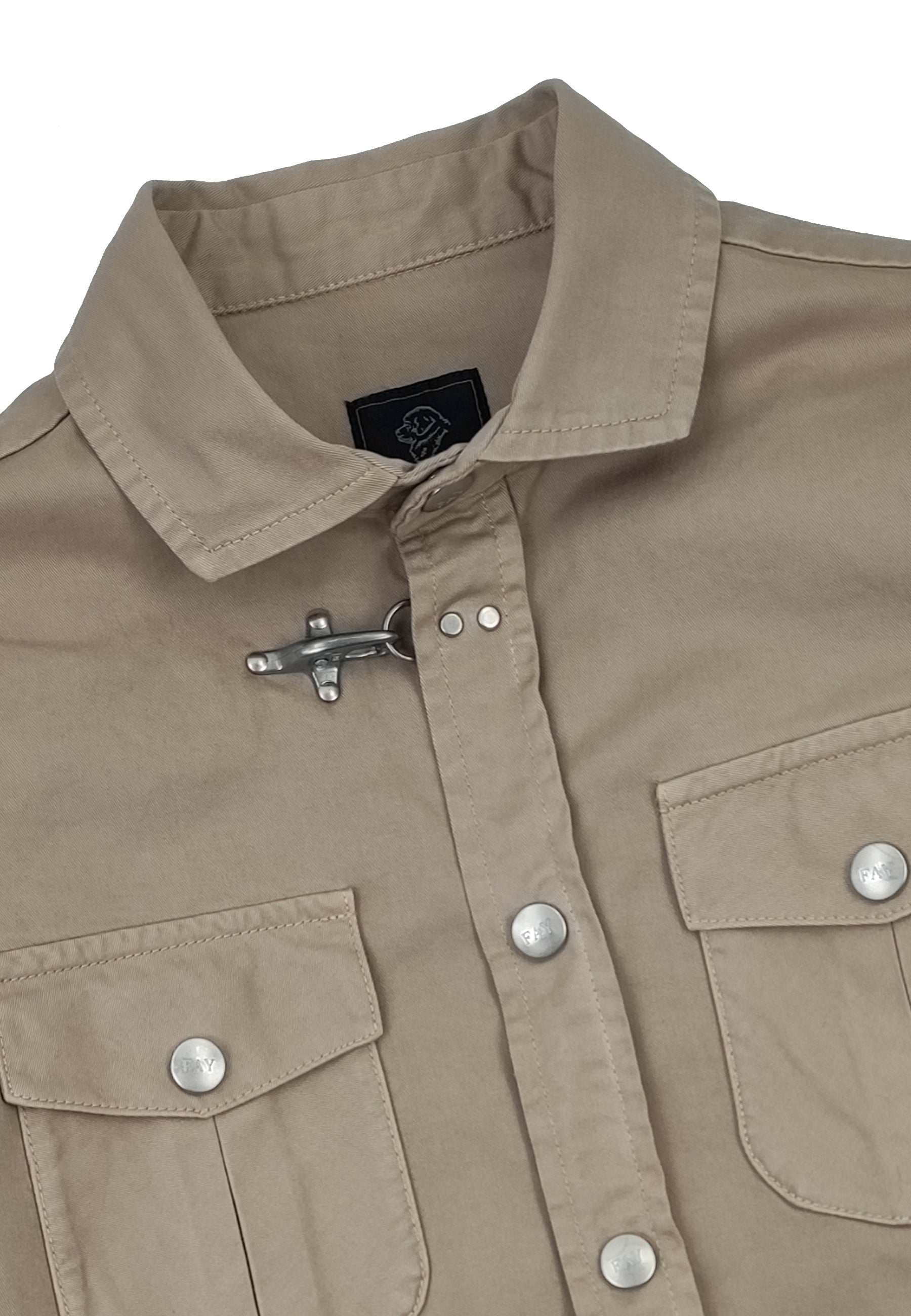 ViaMonte Shop | Fay camicia beige bambino in twill di cotone