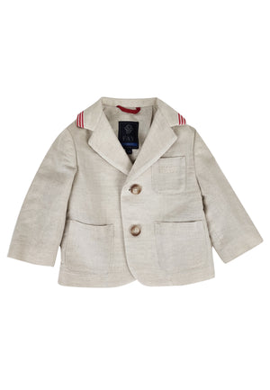 ViaMonte Shop | Fay baby boy blazer monopetto beige in misto lino
