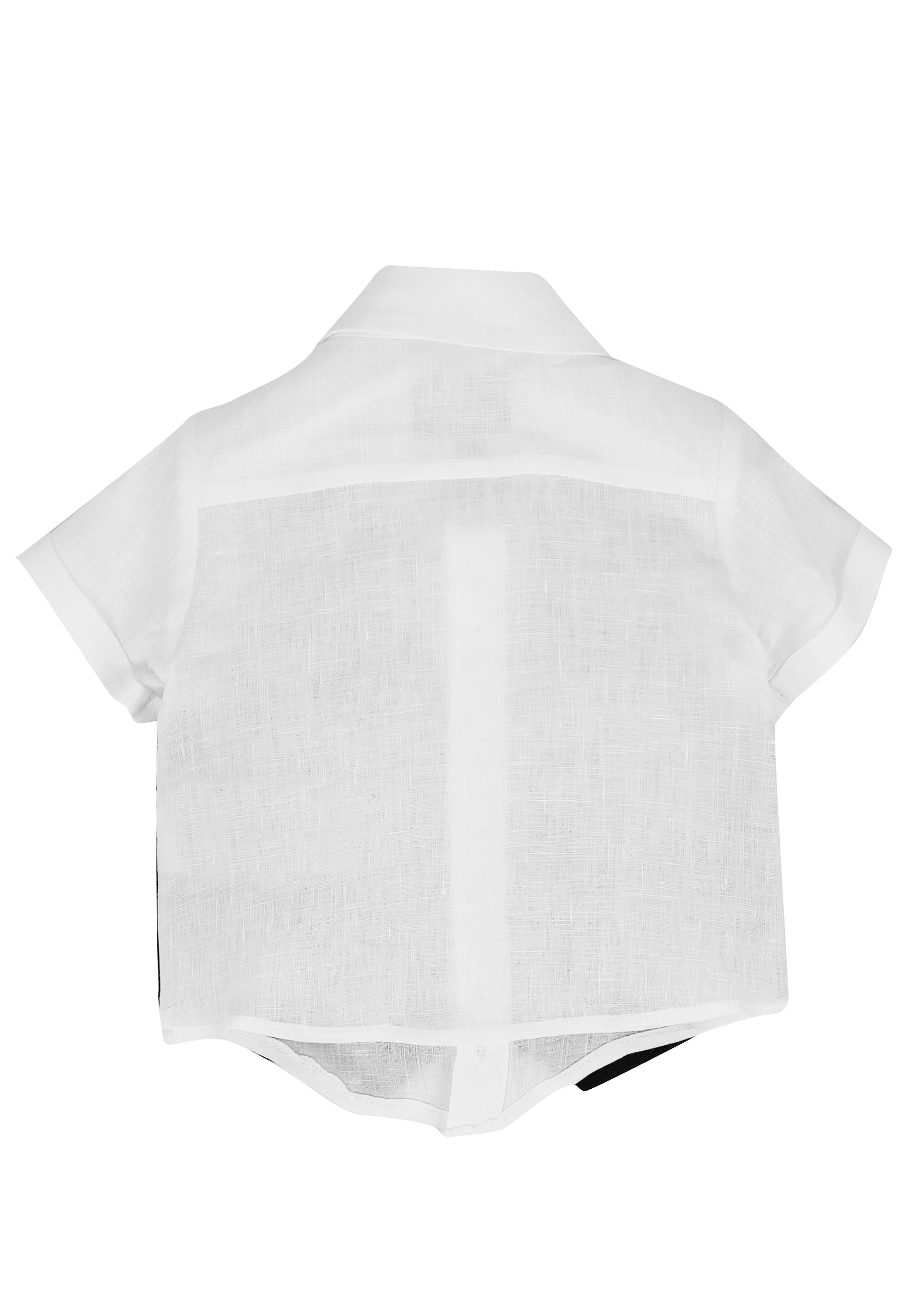 ViaMonte Shop | Fay camicia neonato bianca in lino con gilet