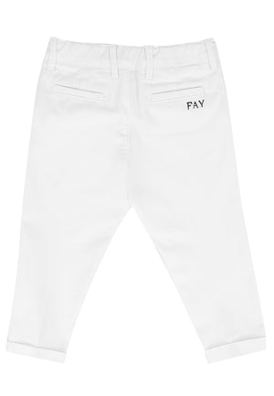 ViaMonte Shop | Fay pantalone chino bianco ragazzo in cotone