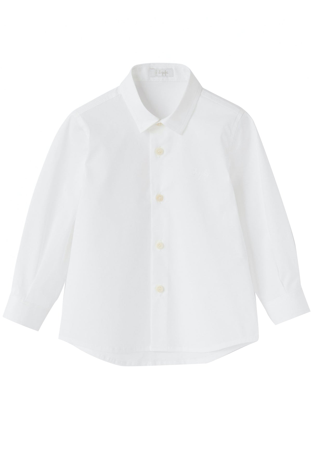 ViaMonte Shop | Il Gufo camicia bianca neonato in cotone stretch