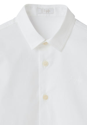 ViaMonte Shop | Il Gufo camicia bianca neonato in cotone stretch