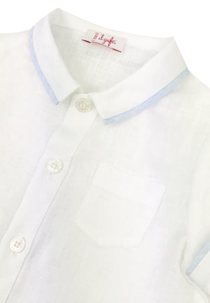 ViaMonte Shop | Il Gufo completo neonato in lino bicolor