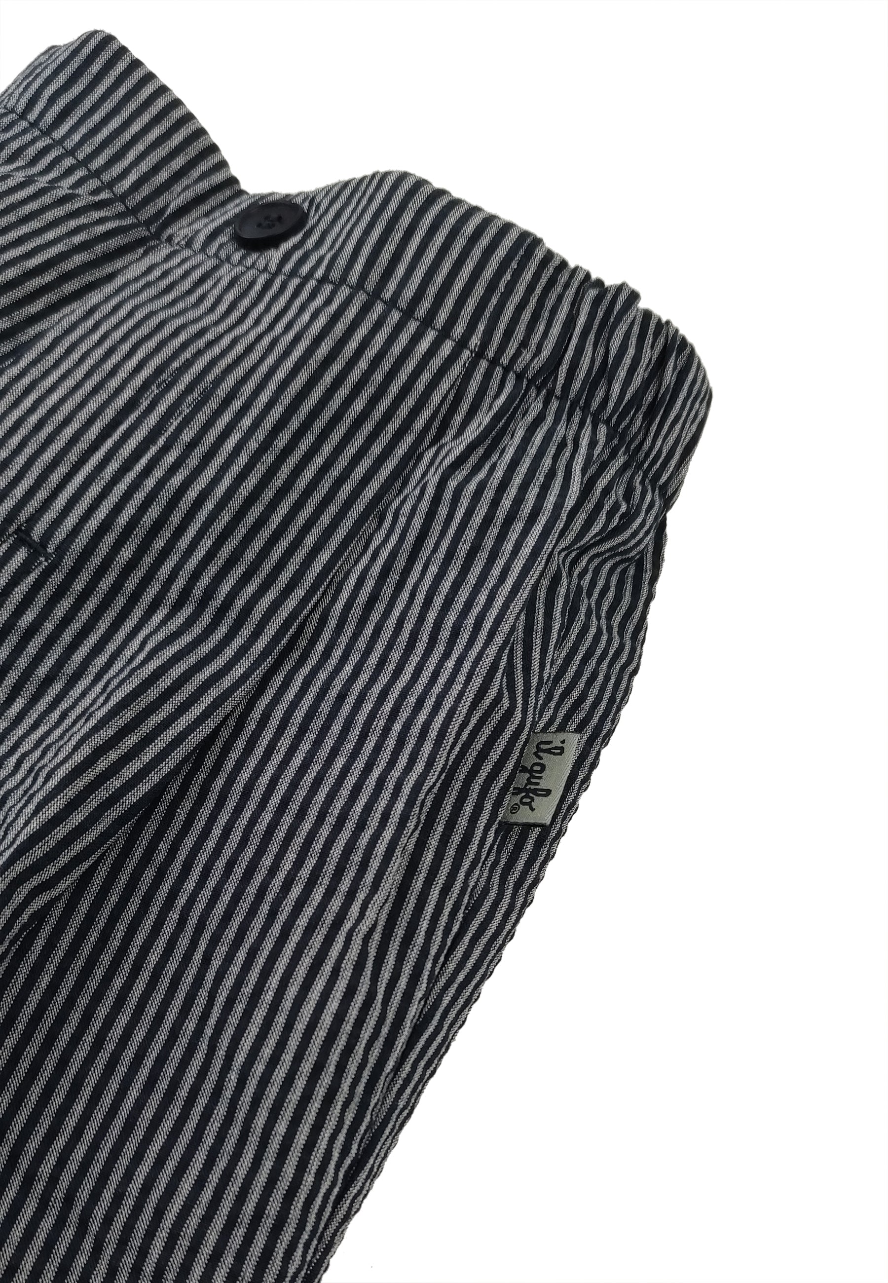 ViaMonte Shop | Il Gufo bermuda blu a righe neonato in misto cotone