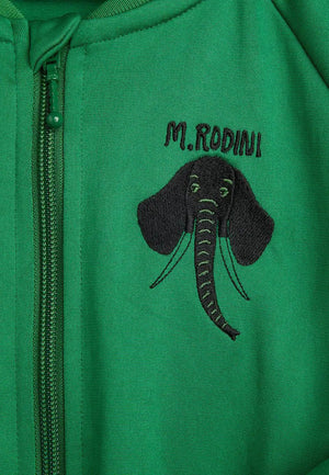 ViaMonte Shop | Mini Rodini felpa aperta verde neonato in poliestere riciclato