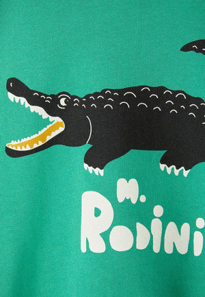 ViaMonte Shop | Mini Rodini felpa verde neonato in cotone biologico