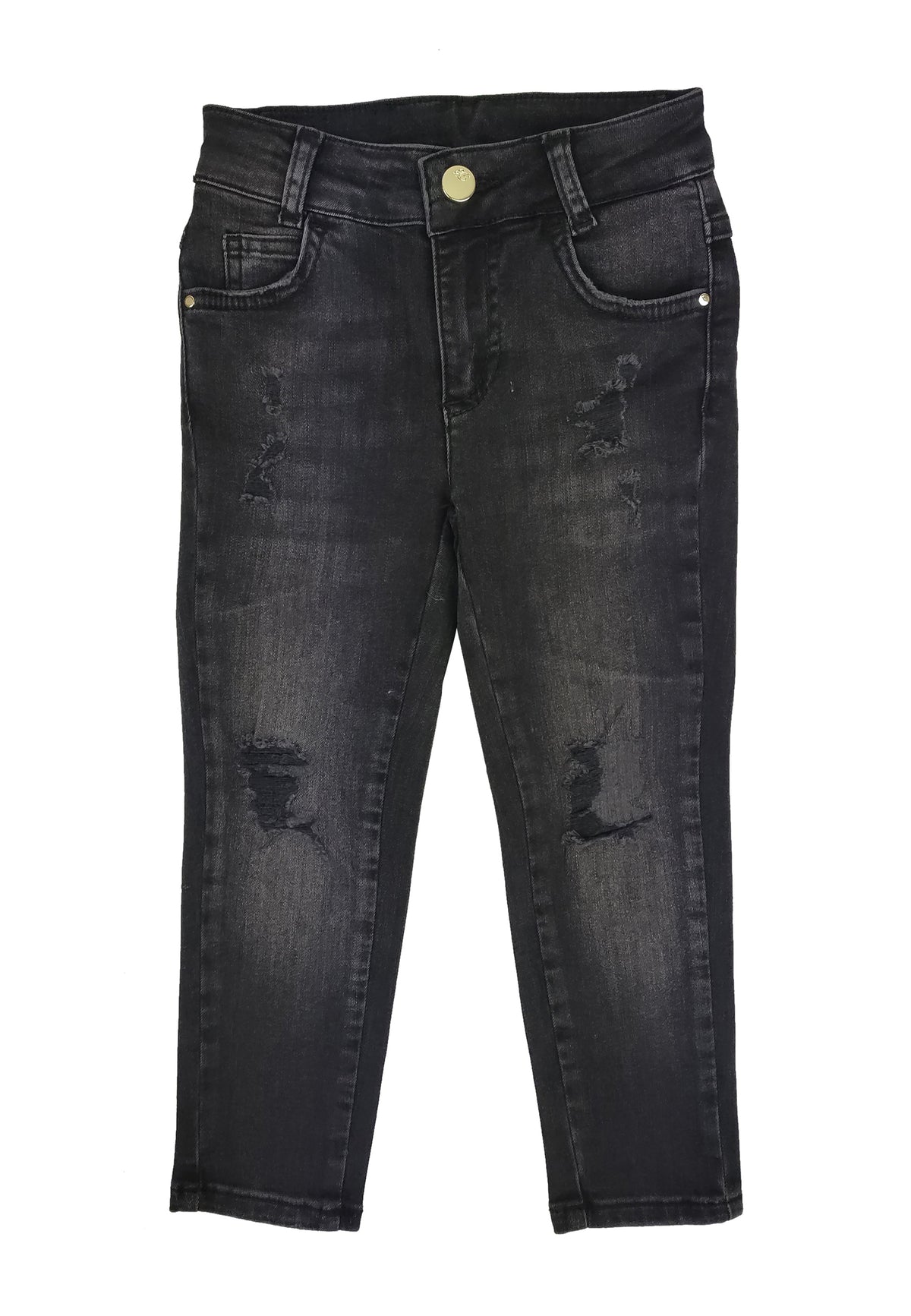 ViaMonte Shop | Miss Blumarine jeans nero bambina in cotone stretch