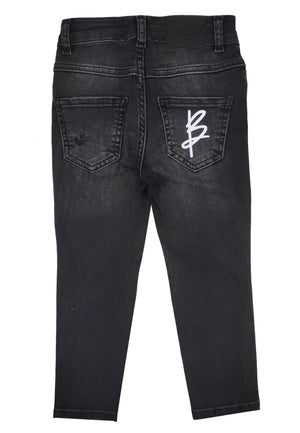 ViaMonte Shop | Miss Blumarine jeans nero bambina in cotone stretch