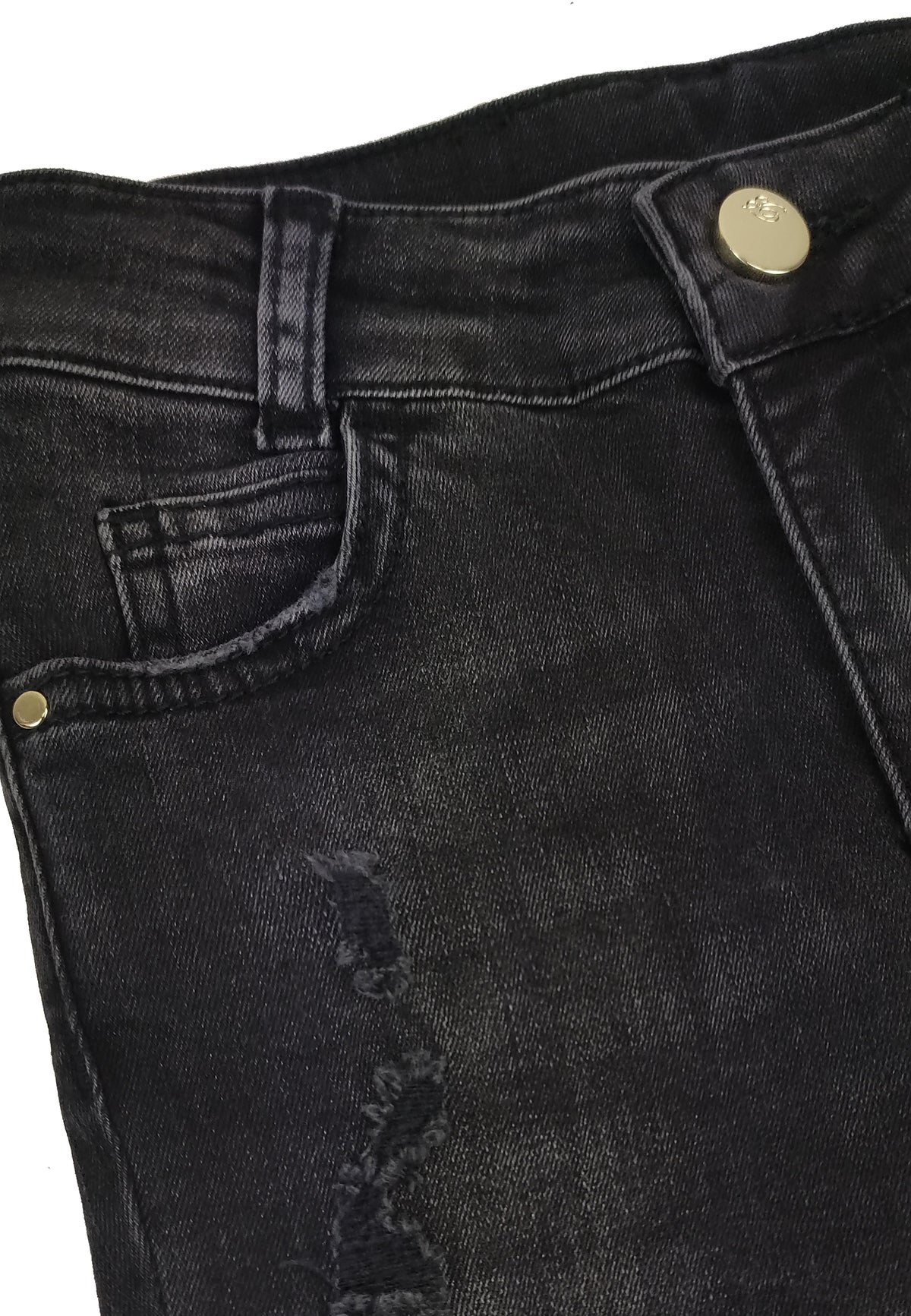 ViaMonte Shop | Miss Blumarine jeans nero bambina in cotone stretch