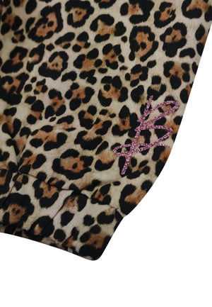 ViaMonte Shop | Miss Blumarine pantalone neonata stampa animalier in felpa di cotone