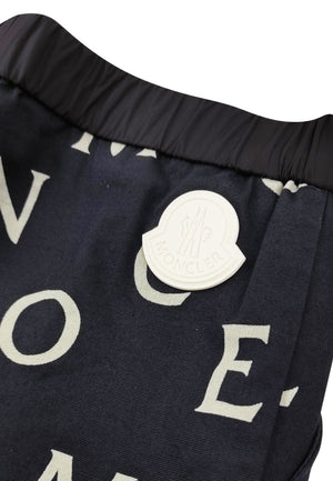 ViaMonte Shop | Moncler Enfant bermuda blu bambino in cotone stampato