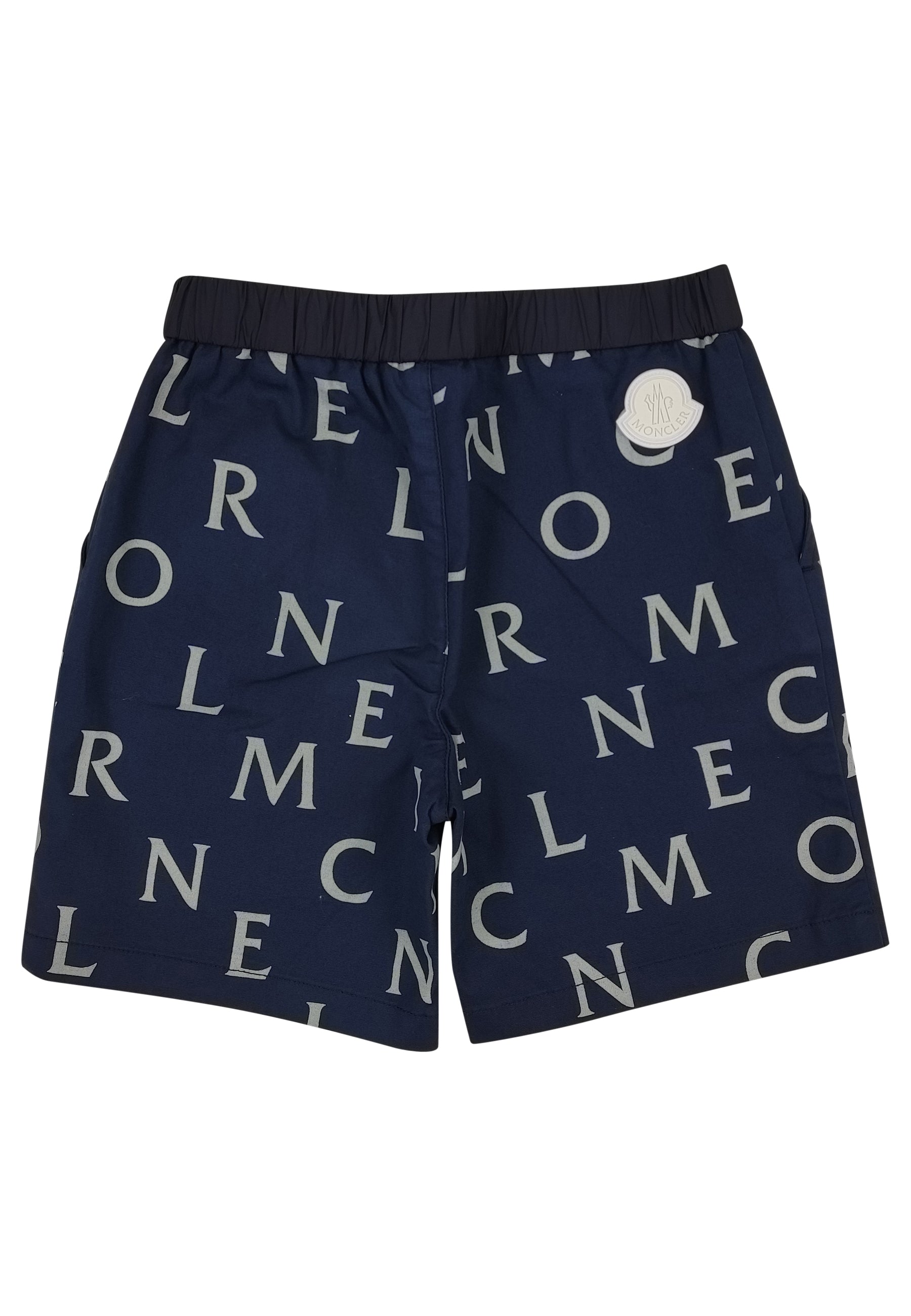 ViaMonte Shop | Moncler Enfant bermuda blu bambino in cotone stampato
