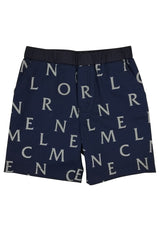 ViaMonte Shop | Moncler Enfant bermuda blu bambino in cotone stampato