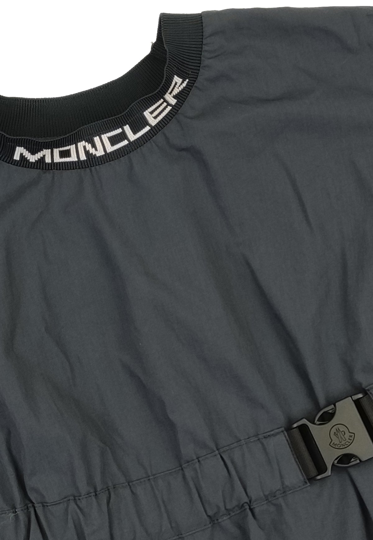 ViaMonte Shop | Moncler Enfant abito blu bambina in popeline di cotone