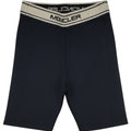 Moncler Enfant shorts biker nero ragazza in jersey stretch | ViaMonte Shop