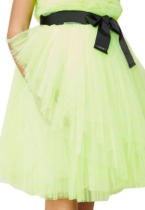 ViaMonte Shop | Twin Set abito verde fluo bambina in tulle