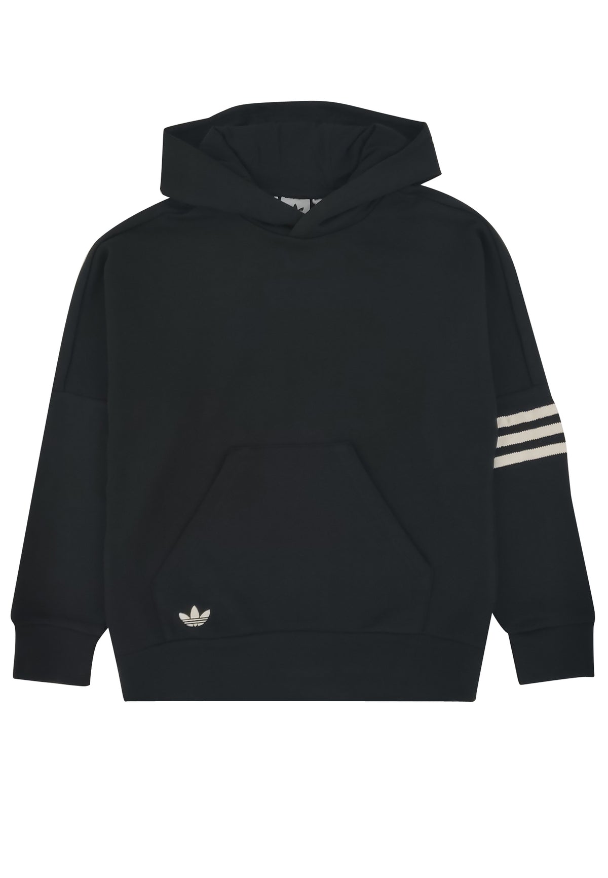 Adidas felpa con cappuccio nera ragazzo in cotone | ViaMonte Shop