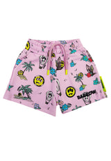 ViaMonte Shop | Barrow kids shorts bambina stampato in felpa di cotone