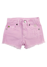 Barrow kids shorts rosa bambina in denim di cotone | ViaMonte Shop