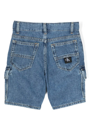 ViaMonte Shop | Calvin Klein Jeans bermuda blu ragazzo in denim