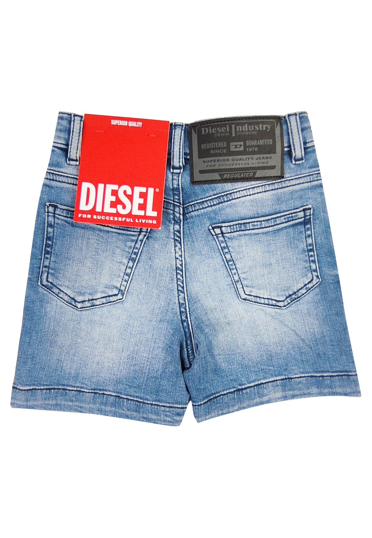 Diesel Kid bermuda d-Macs-sh blu bambino in denim di cotone | ViaMonte Shop