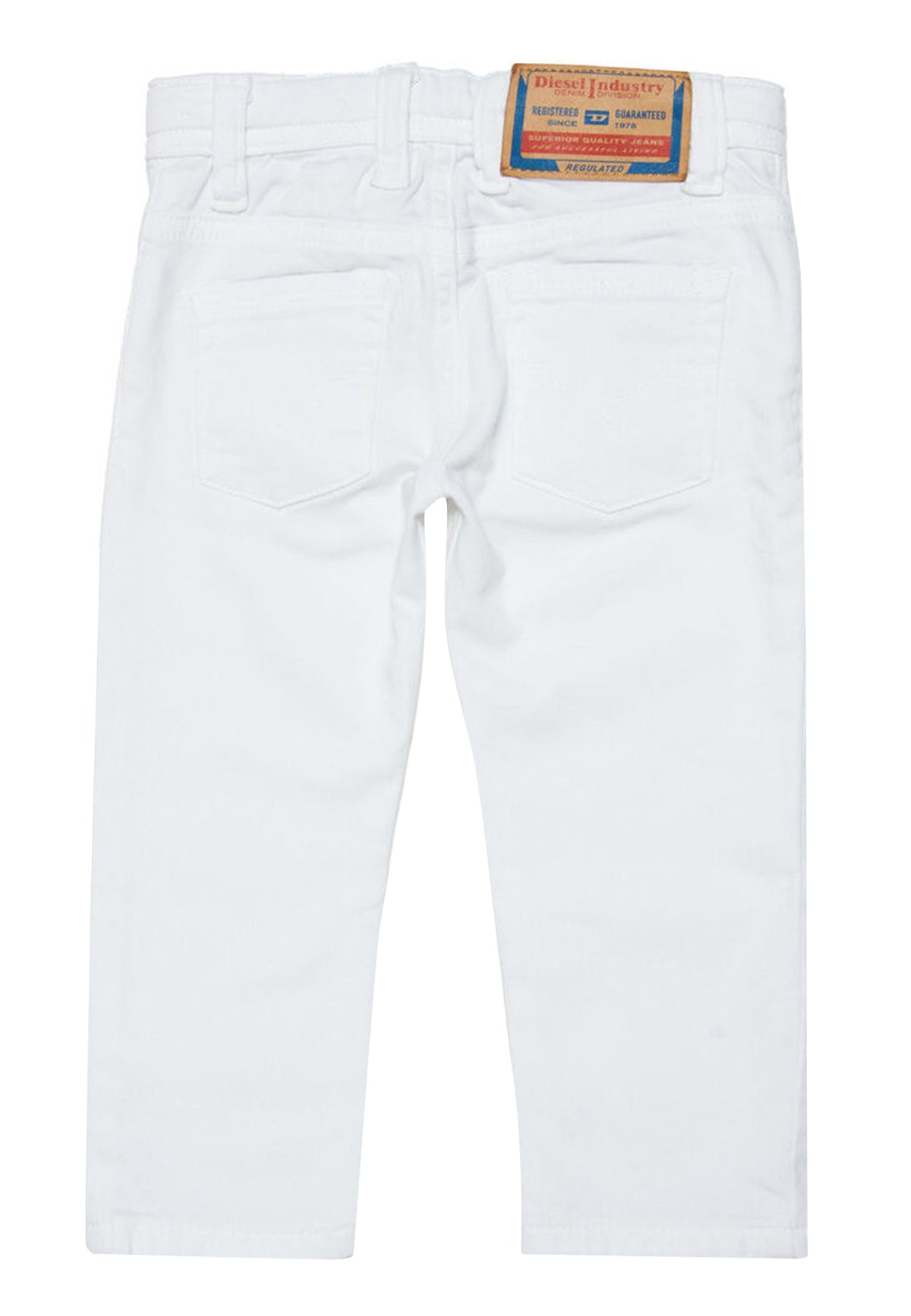 ViaMonte Shop | Diesel Kid jeans d-Slinkie-b bianco neonato in cotone stretch