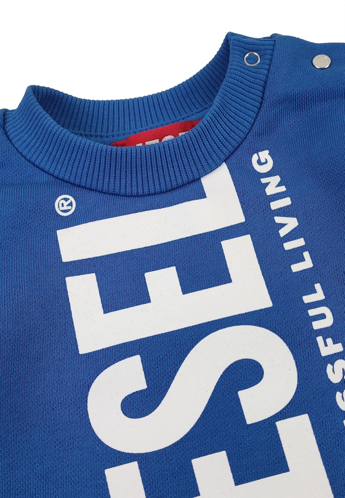 ViaMonte Shop | Diesel kid felpa blu neonato in cotone