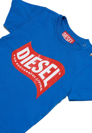 ViaMonte Shop | Diesel Kid t-shirt blu neonato in cotone