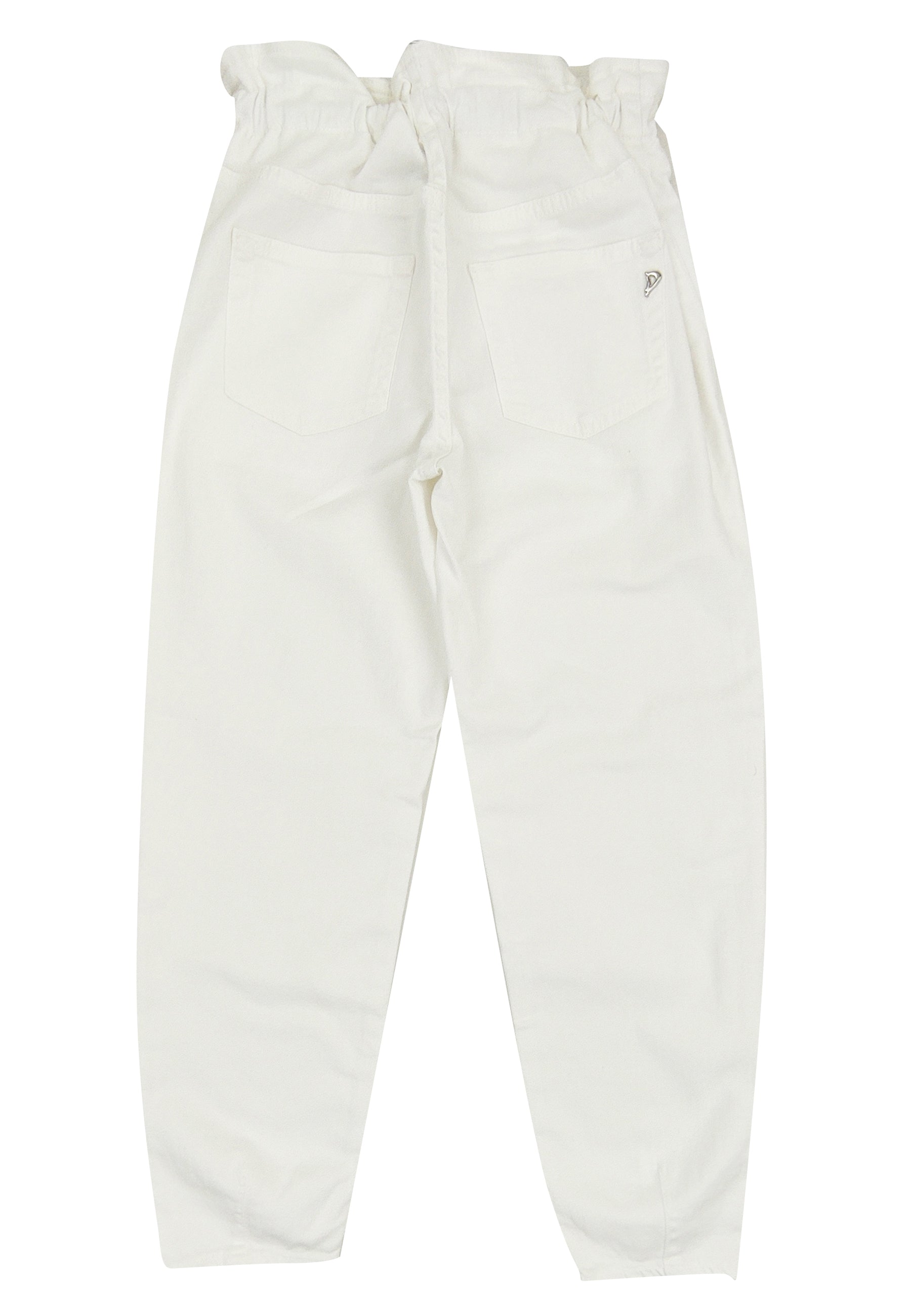 ViaMonte Shop | Dondup kids jeans Bacoon bianco ragazza in denim di cotone