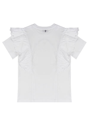 ViaMonte Shop | Dondup kids t-shirt bianca ragazza in jersey di cotone