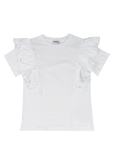 ViaMonte Shop | Dondup kids t-shirt bianca ragazza in jersey di cotone