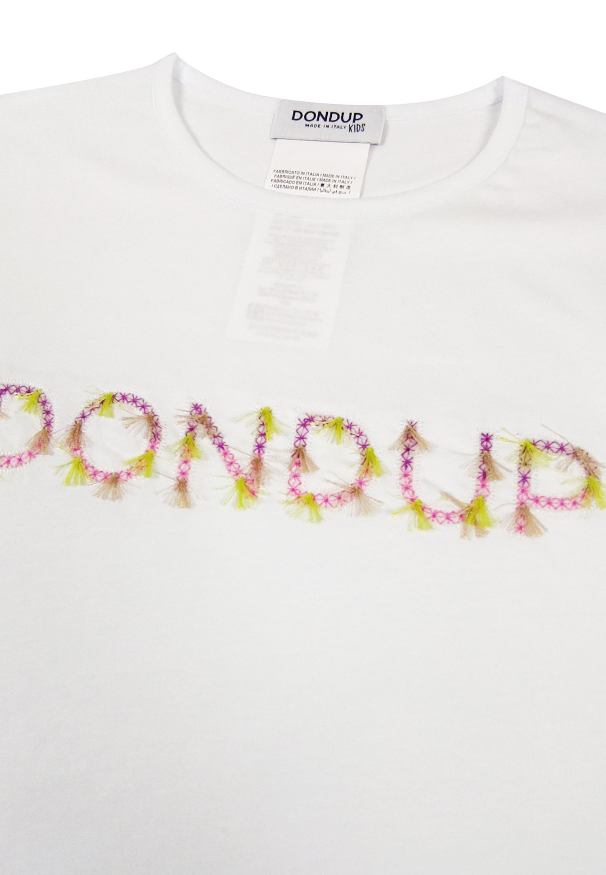 ViaMonte Shop | Dondup kids t-shirt bianca ragazza in jersey di cotone