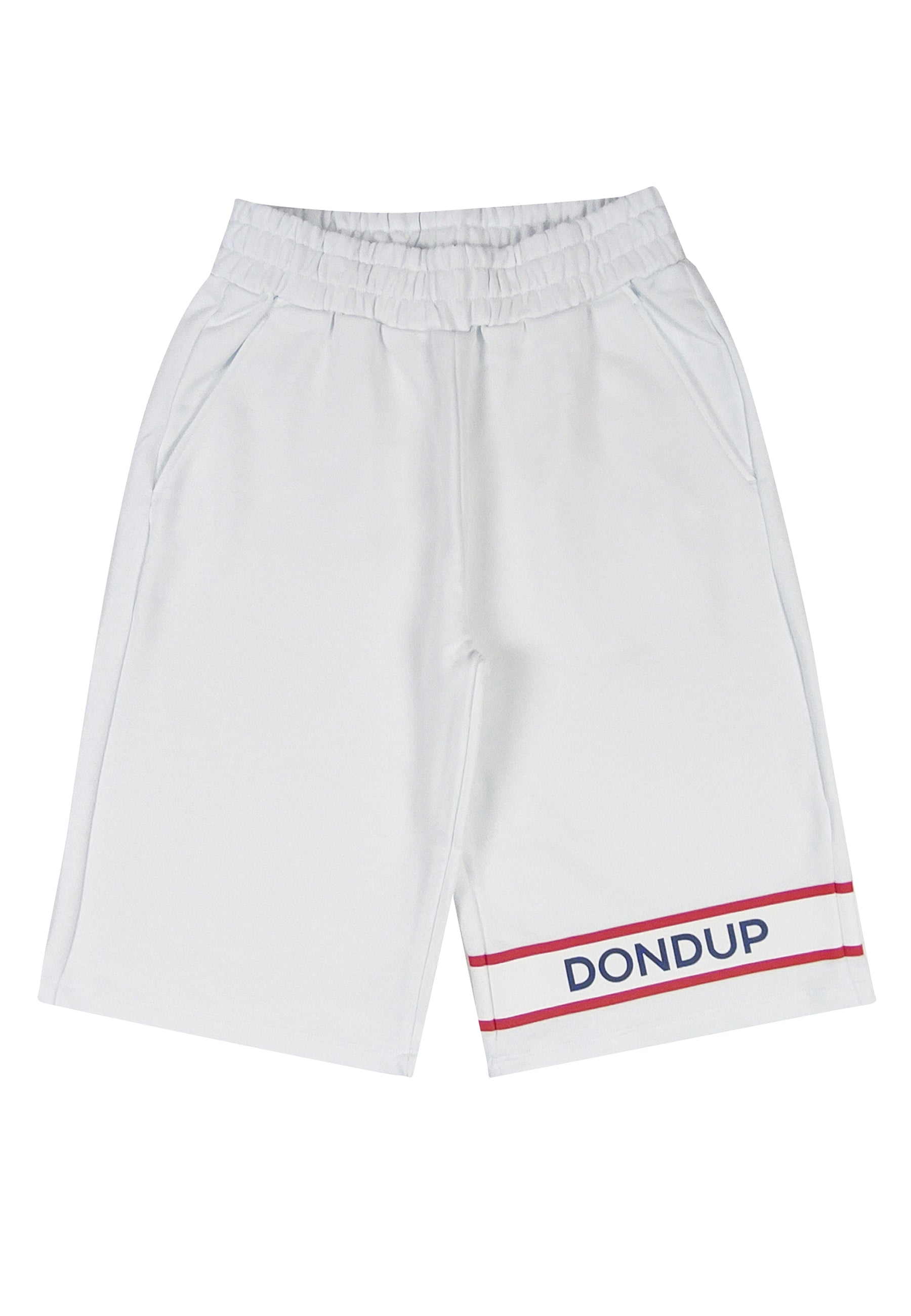 ViaMonte Shop | Dondup bermuda sportivo bianco bambino in felpa di cotone