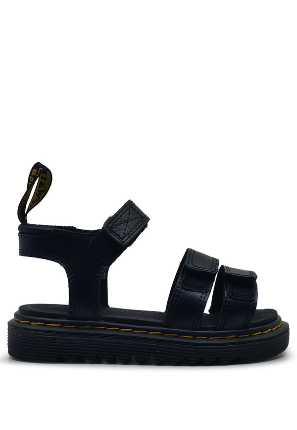 ViaMonte Shop | Dr Martens sandali neri bambina in pelle