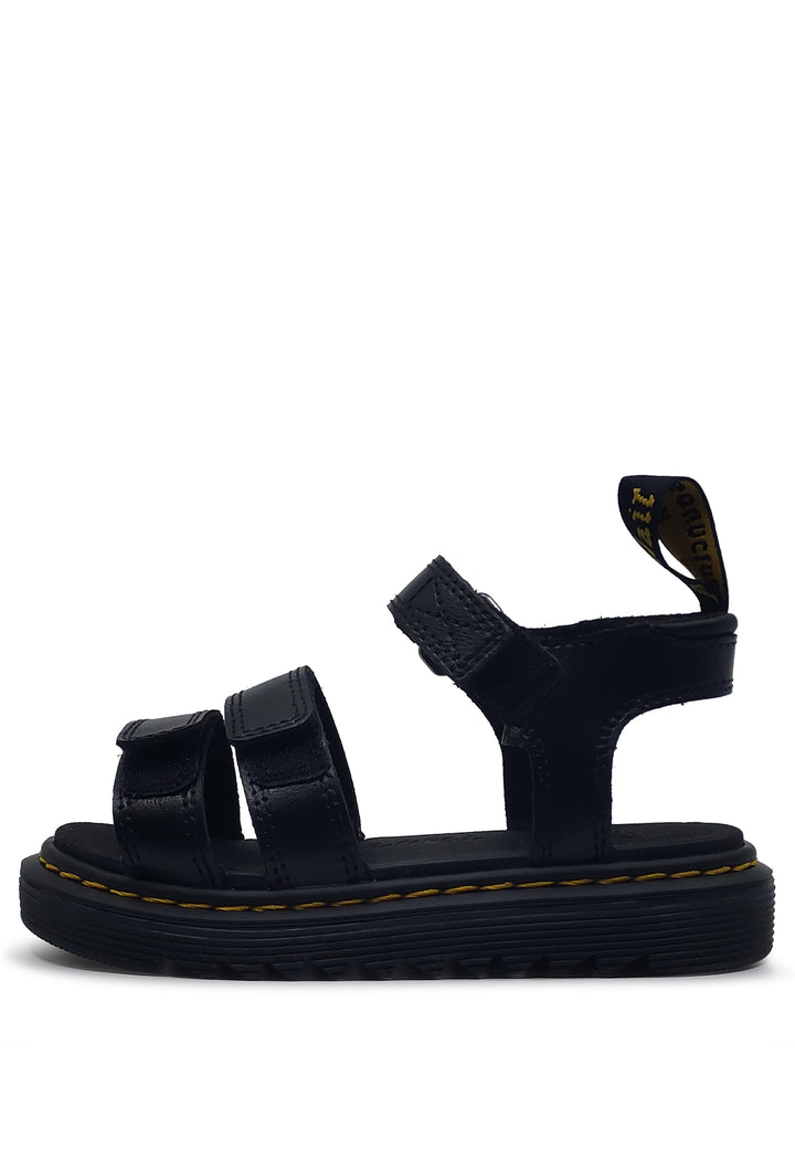 ViaMonte Shop | Dr Martens sandali neri bambina in pelle