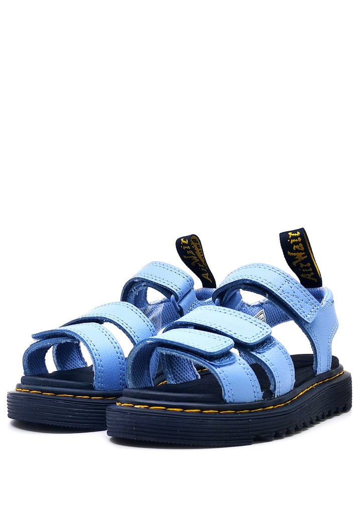 ViaMonte Shop | Dr Martens sandali azzurri bambina in pelle