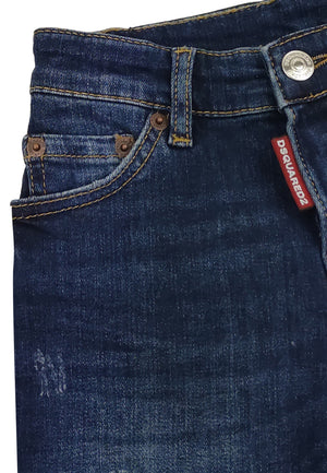 ViaMonte Shop | Dsquared2 bermuda blu ragazzo in denim