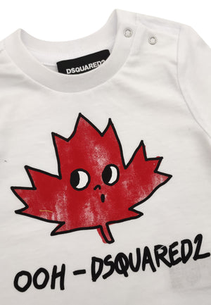 ViaMonte Shop | Dsquared2 t-shirt bianca neonato in cotone