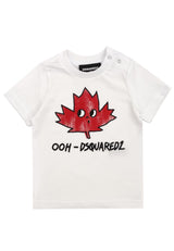 ViaMonte Shop | Dsquared2 t-shirt bianca neonato in cotone