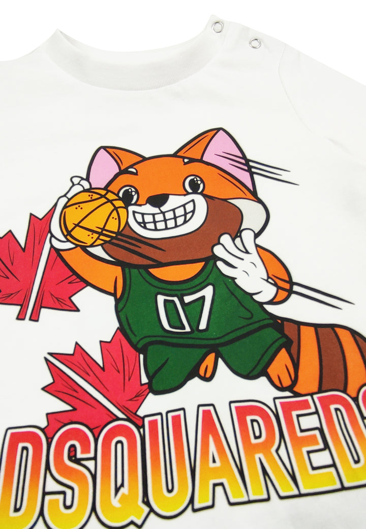 ViaMonte Shop | Dsquared2 t-shirt bianca neonato in jersey di cotone