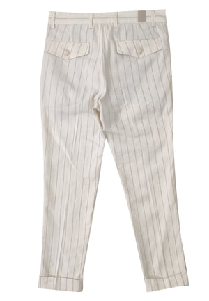 Eleventy pantalone beige ragazzo in misto lino | ViaMonte Shop