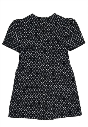 ViaMonte Shop | Elisabetta Franchi La Mia Bambina vestito doppiopetto nero ragazza in crepe