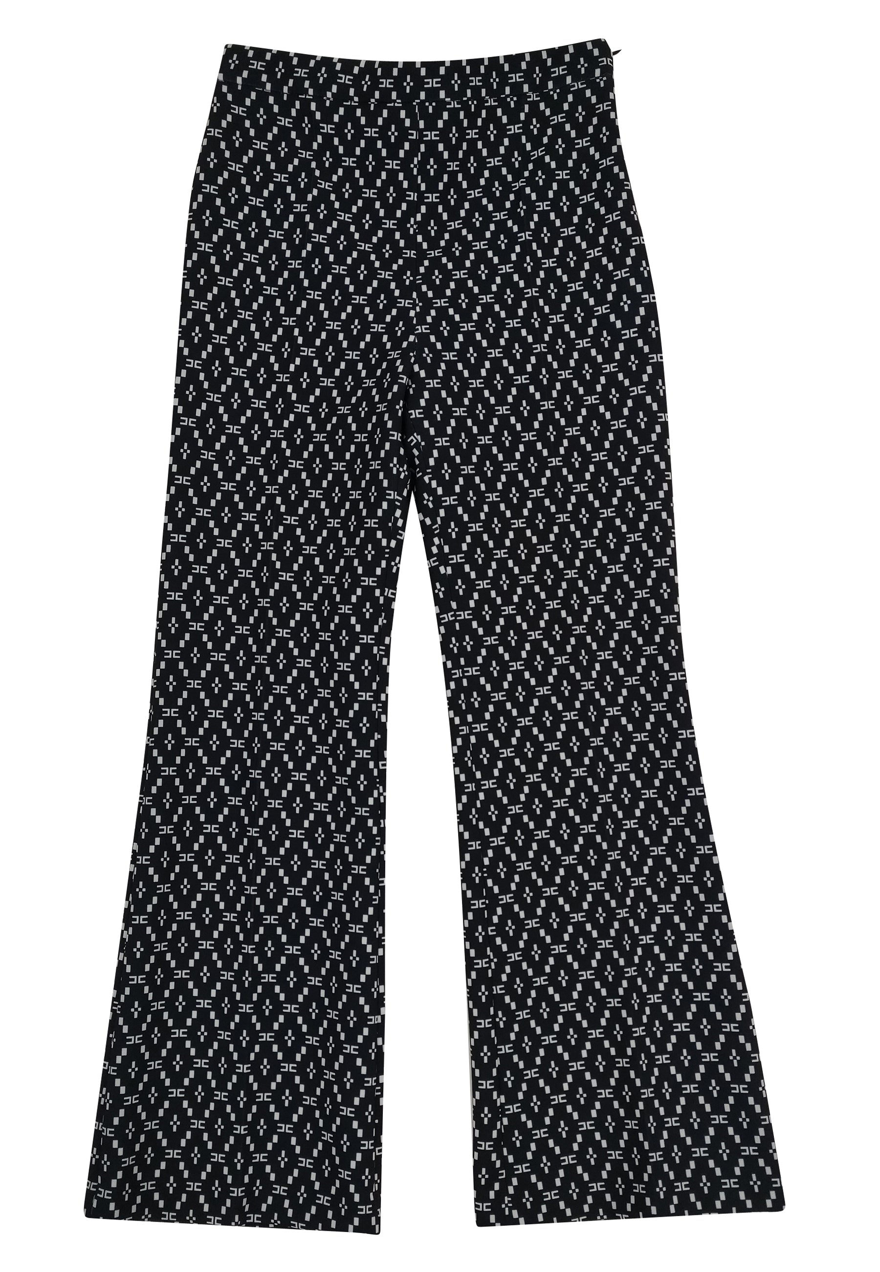 ViaMonte Shop | Elisabetta Franchi La Mia Bambina pantalone bambina nero in crepe con stampa