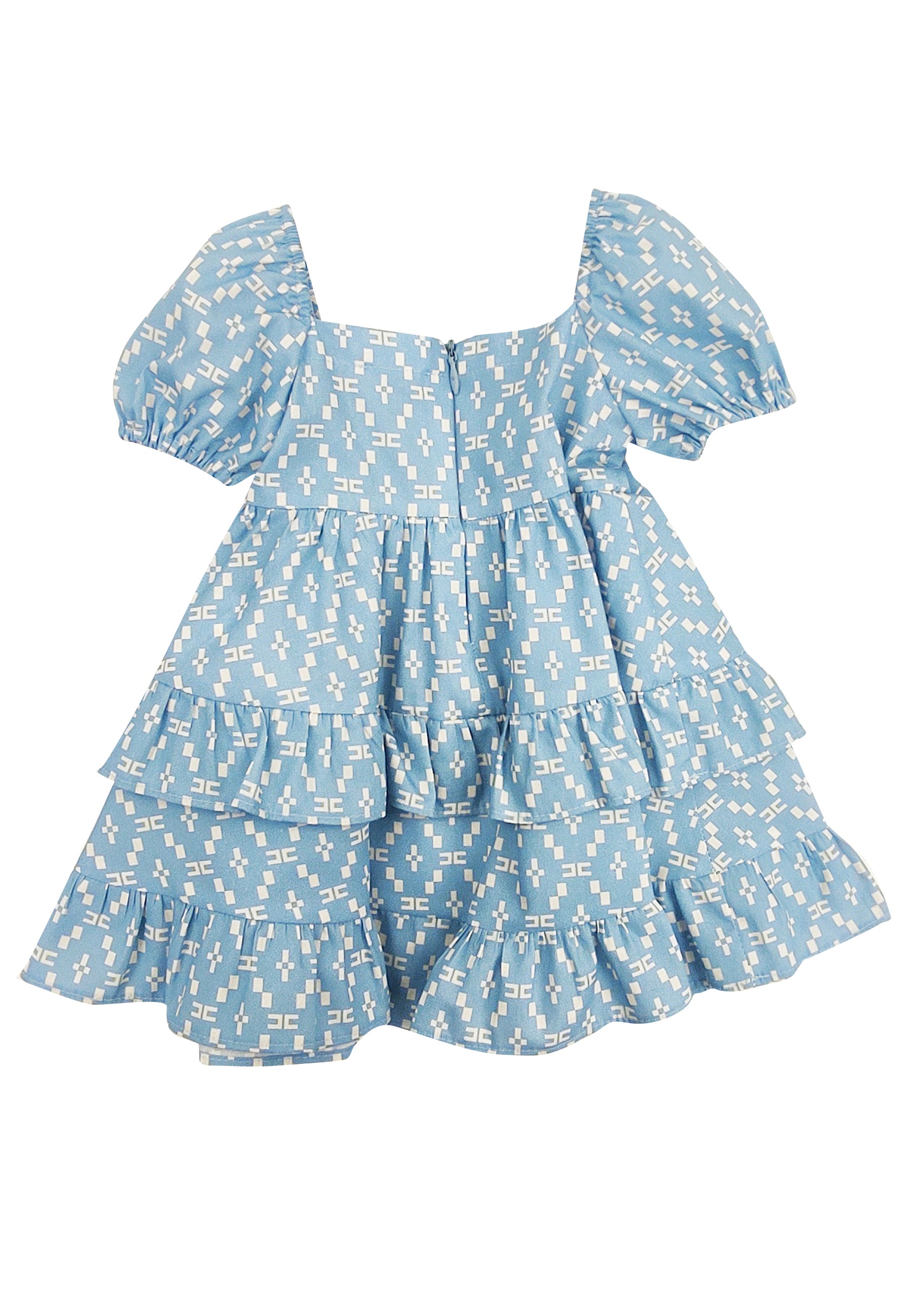 ViaMonte Shop | Elisabetta Franchi vestito carta da zucchero bambina in popeline di cotone