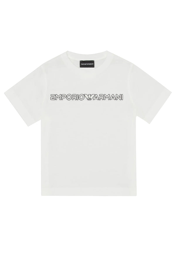 ViaMonte Shop | Emporio Armani t-shirt bianca con logo bambino